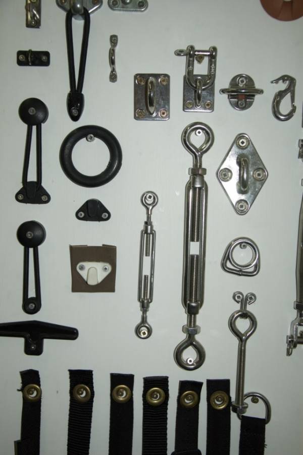 Tent parts and hardware